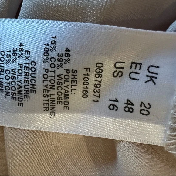 ASOS NWT Beige Tall Maxi Dress US 16 - Picture 6 of 8